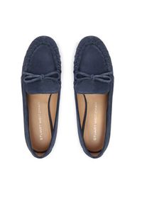Stuart Weitzman Mokasyny Britt Bow SM414 Granatowy. Kolor: niebieski. Materiał: skóra, zamsz #4