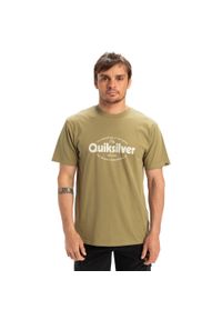 Quiksilver - Koszulka z krótkim rękawem dla Mężczyzn EV SHAPE ALL DAY Beżowy. Kolor: beżowy. Materiał: materiał, bawełna. Długość rękawa: krótki rękaw. Długość: krótkie. Wzór: nadruk