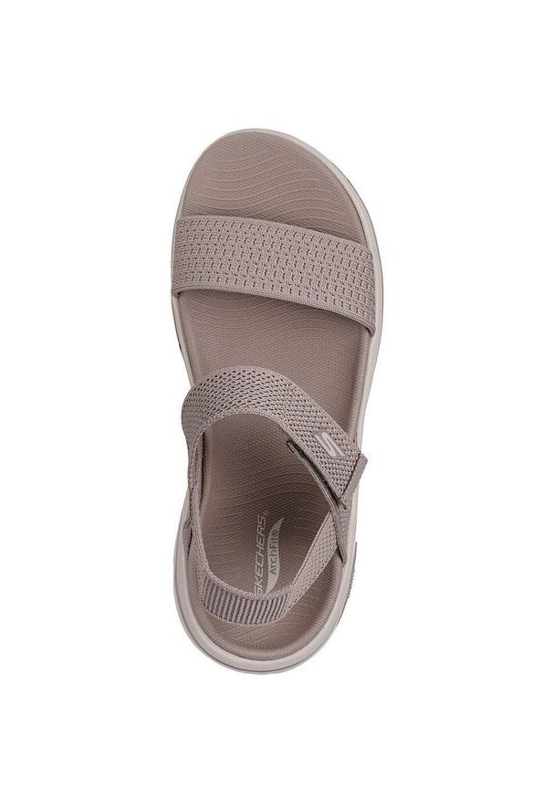 skechers - Sandały Skechers Go Walk Arch Fit 2.0, Kobiety. Kolor: brązowy. Materiał: materiał