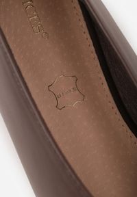 Born2be - Ciemnobrązowe Klasyczne Balerinki Vices ze Skórzaną Wkładką Tamelirra. Okazja: na co dzień, na spotkanie biznesowe. Kolor: brązowy. Materiał: skóra. Styl: klasyczny #9