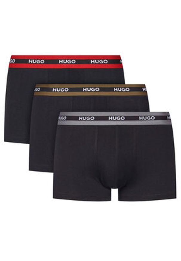 Hugo - HUGO Komplet 3 par bokserek 50492375 Czarny. Kolor: czarny. Materiał: bawełna