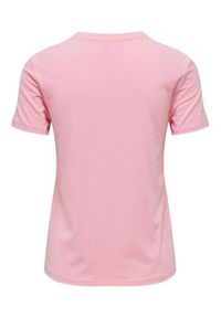 only - ONLY T-Shirt 15266625 Różowy Regular Fit. Kolor: różowy. Materiał: bawełna #3
