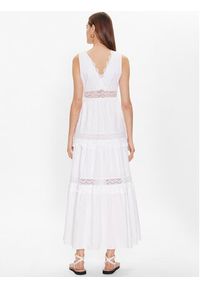 TwinSet - TWINSET Sukienka letnia 231TT2150 Biały Regular Fit. Kolor: biały. Materiał: bawełna. Sezon: lato #2