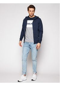 Jack & Jones - Jack&Jones Bluza Basic 12181901 Granatowy Regular Fit. Kolor: niebieski. Materiał: bawełna