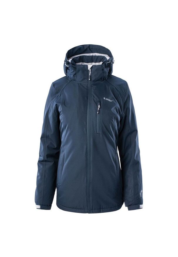 Hi-tec - Kurtka damska ocieplana Hi-Tec Lady Orebro II - granatowa, Rozmiar L. Typ kołnierza: kołnierzyk stójkowy. Kolor: niebieski. Sezon: zima. Sport: wspinaczka, narciarstwo