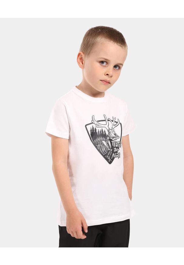 Chłopięcy T-shirt bawełniany Kilpi SALO-JB. Kolor: biały. Materiał: bawełna. Sport: turystyka piesza