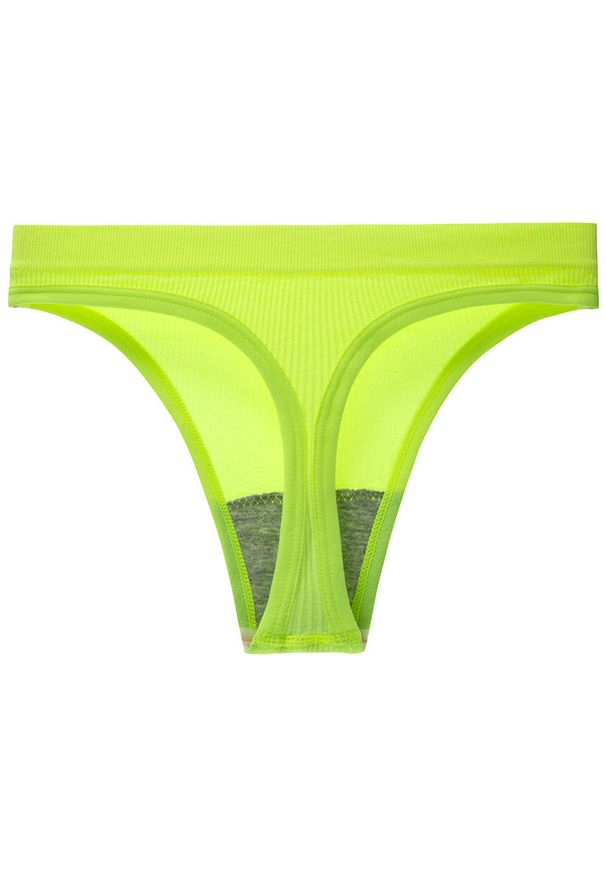 Intica - Stringi niewidoczne pod ubraniem z elastycznego materiału Nubia. Kolor: zielony. Materiał: materiał