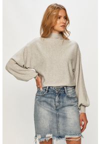 Vero Moda - Sweter. Kolor: szary. Długość rękawa: długi rękaw. Długość: długie #1