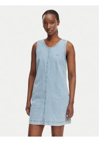 Calvin Klein Jeans Sukienka jeansowa LV047F499G Niebieski Regular Fit. Kolor: niebieski. Materiał: bawełna #1