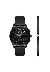 Zestaw zegarek i bransoletka Emporio Armani. Kolor: czarny #1