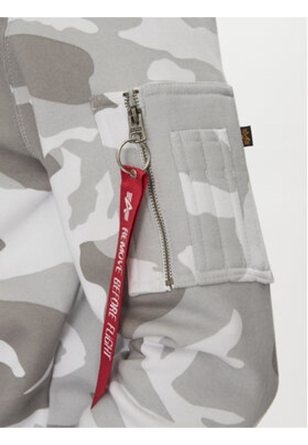 Alpha Industries Bluza Back Print 178318 Szary Regular Fit. Kolor: szary. Materiał: bawełna. Wzór: nadruk