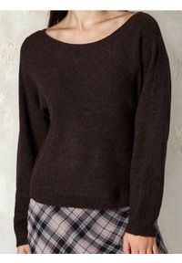 Sinsay - Sweter basic - khaki. Kolor: brązowy