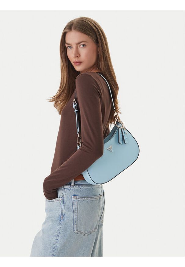 Guess Torebka 175657 Niebieski. Kolor: niebieski. Materiał: skórzane