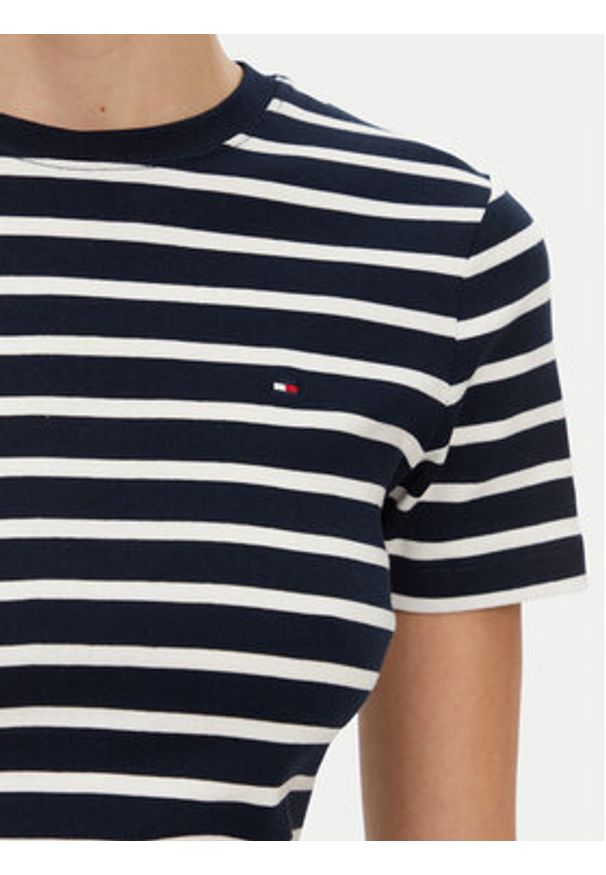 TOMMY HILFIGER - Tommy Hilfiger T-Shirt New Cody WW0WW40587 Granatowy Slim Fit. Kolor: niebieski. Materiał: bawełna