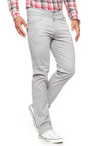 Wrangler - WRANGLER SPODNIE MĘSKIE ARIZONA ALLOY GREY W12OV6333. Materiał: materiał #6