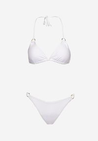 Renee - Białe Bikini 2-Częściowe Majtki Figi i Biustonosz Wiązany na Plecach Calix. Kolor: biały #6