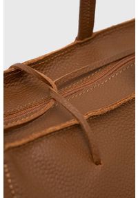 Answear Lab torebka skórzana kolor brązowy. Kolor: brązowy. Materiał: skórzane. Styl: wakacyjny. Rodzaj torebki: na ramię #4