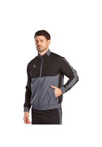 ERIMA - Kurtka prezentacyjna Erima Six Wings. Kolor: czarny, szary, wielokolorowy. Materiał: tkanina, dresówka. Sport: piłka ręczna, fitness #1
