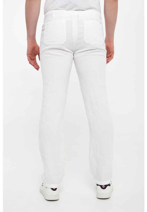 PAUL & SHARK - Spodnie męskie lniane PAUL&SHARK. Materiał: len