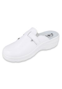 Befado obuwie damskie 157D003 białe. Kolor: biały. Materiał: skóra