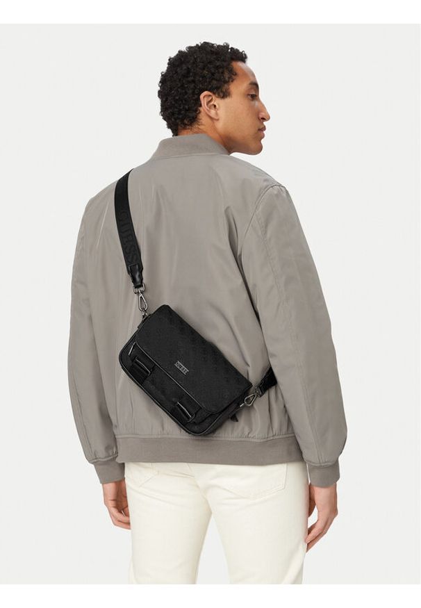 Guess Saszetka HMBOST P6164 Czarny. Kolor: czarny. Materiał: materiał