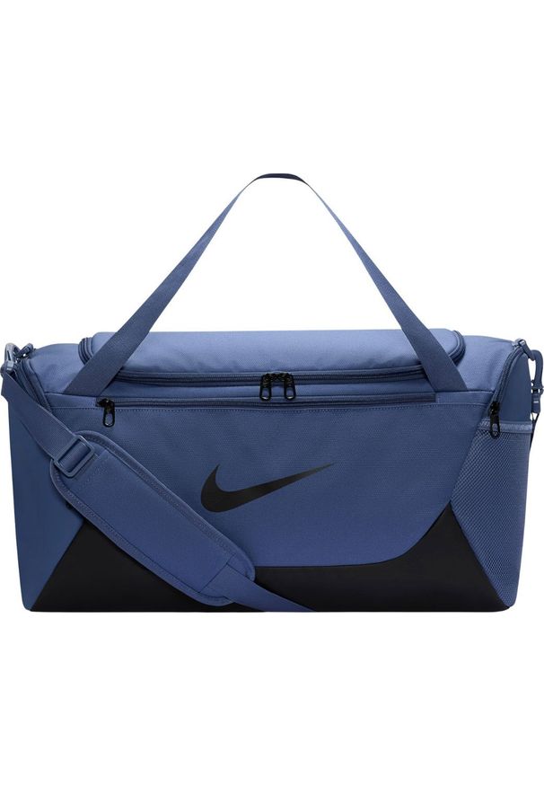 Nike Torba sportowa treningowa podróżna Nike Brasilia S niebiesko-czarna IB4394 491. Kolor: czarny, niebieski, wielokolorowy