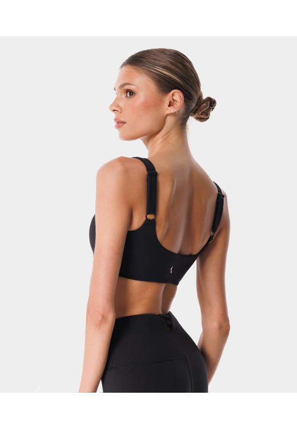 Biustonosz sportowy z regulacją Carpatree Balletcore. Kolor: czarny, brązowy. Sport: fitness