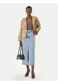 Hugo - HUGO Spódnica jeansowa Gatje_4 50568239 Błękitny Regular Fit. Kolor: niebieski. Materiał: bawełna #5