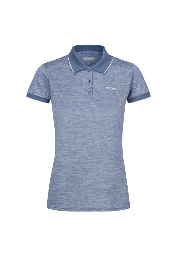 Regatta - Damska Koszulka Polo Remex II. Typ kołnierza: polo. Kolor: szary, niebieski, wielokolorowy. Styl: sportowy