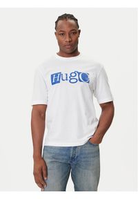 Hugo - HUGO T-Shirt Nugix 50543485 Biały Regular Fit. Kolor: biały. Materiał: bawełna