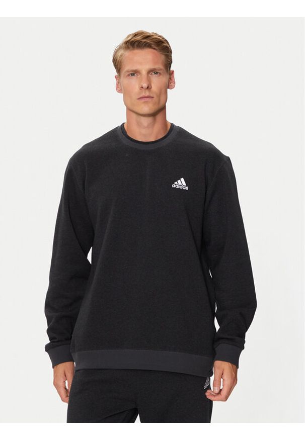 Adidas - adidas Bluza Seasonal Essentials IX1301 Czarny Regular Fit. Kolor: czarny. Materiał: syntetyk, bawełna