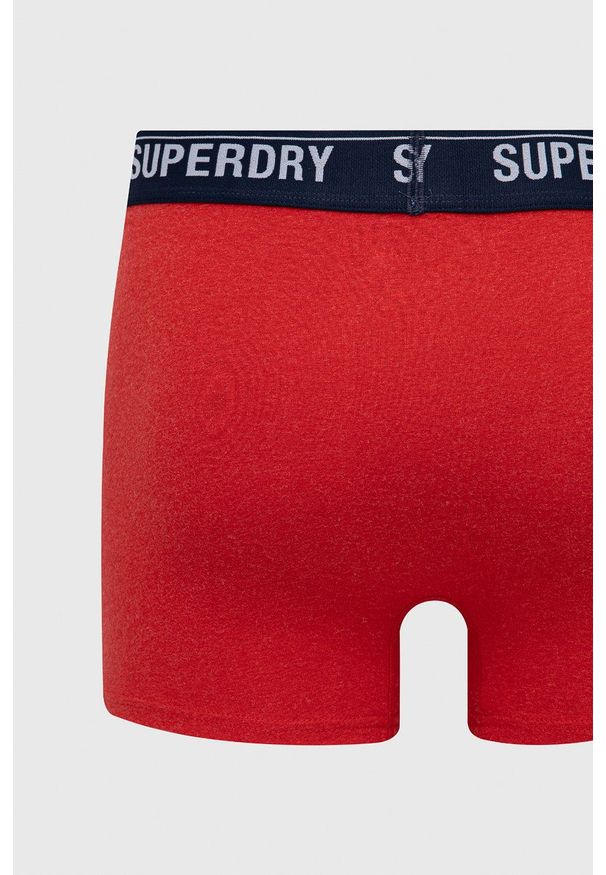 Superdry Bokserki (2-pack) męskie kolor bordowy. Kolor: czerwony. Materiał: bawełna
