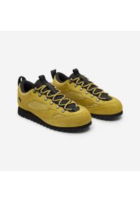 Decathlon - Sneakersy Graveler Low waterproof. Kolor: czarny, zielony, wielokolorowy. Materiał: skóra, kauczuk. Szerokość cholewki: normalna