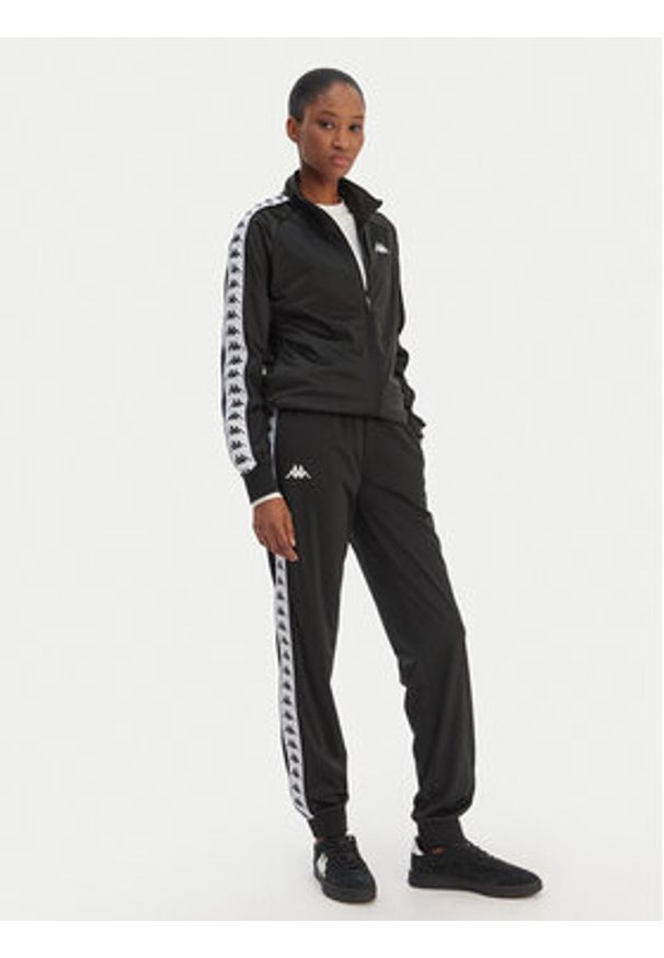 Kappa Spodnie dresowe Banda Wrastoria 303R5K0 Czarny Slim Fit. Kolor: czarny. Materiał: syntetyk