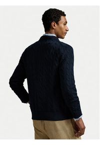 Polo Ralph Lauren Kardigan 710979114002 Granatowy Regular Fit. Typ kołnierza: polo. Kolor: niebieski. Materiał: bawełna #3