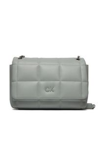 Calvin Klein Torebka Square Quilt Conv Shoulder Bag K60K612332 Szary. Kolor: szary. Materiał: skórzane #1