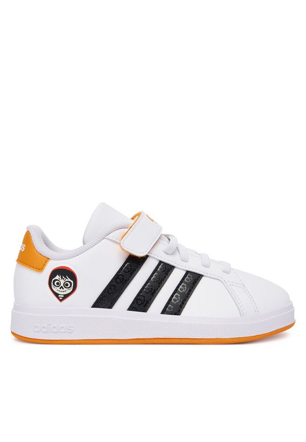 Adidas - Sneakersy adidas. Kolor: biały. Wzór: motyw z bajki