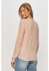 Vero Moda - Sweter. Okazja: na co dzień. Kolor: różowy. Materiał: dzianina. Długość rękawa: raglanowy rękaw. Styl: casual #4