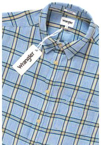 Wrangler - KOSZULA MĘSKA KRÓTKI RĘKAW WRANGLER SS 1PKT SHIRT CERUL W58606EVT 112129493. Długość rękawa: krótki rękaw. Długość: krótkie. Wzór: kratka #5