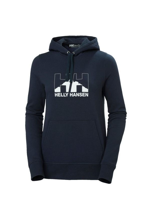Bluza z kapturem dla kobiet Helly Hansen Nord graphic. Typ kołnierza: kaptur. Kolor: niebieski