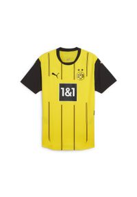 Puma - Męska autentyczna koszulka domowa Borussia Dortmund 24/25 PUMA. Kolor: czarny, wielokolorowy, żółty. Sport: piłka nożna
