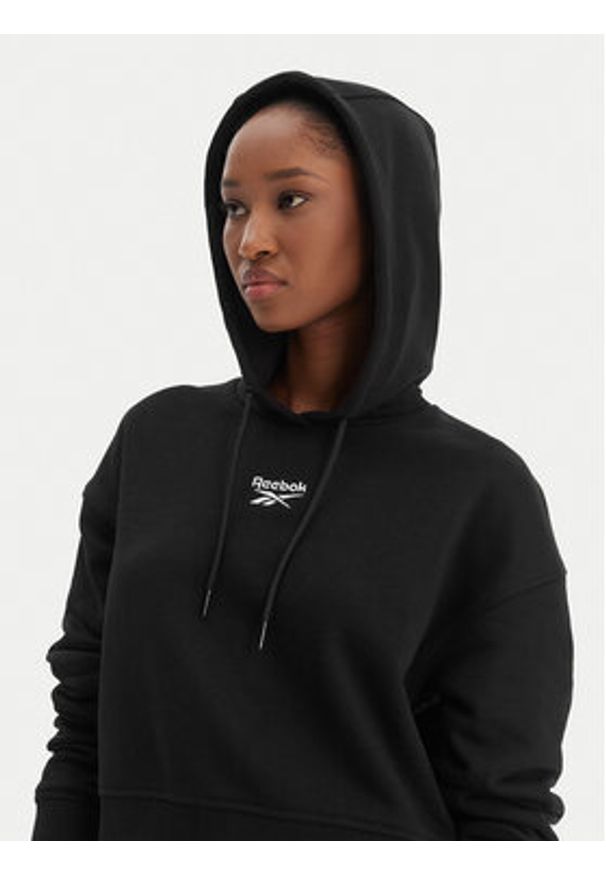Reebok Bluza Brice RK25495CCW Czarny Regular Fit. Kolor: czarny. Materiał: bawełna