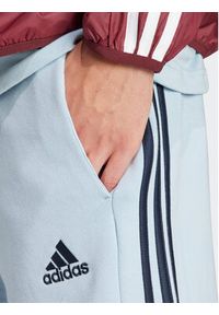 Adidas - adidas Szorty sportowe Essentials French Terry 3-Stripes IS1340 Błękitny Regular Fit. Kolor: niebieski. Materiał: bawełna. Styl: sportowy #2