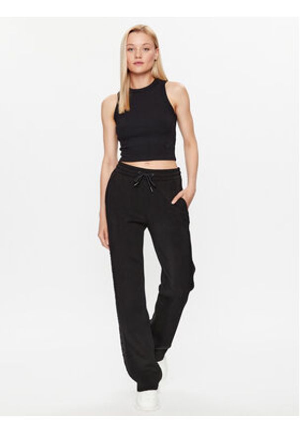 Guess Spodnie dresowe V3RB21 K7UW2 Czarny Regular Fit. Kolor: czarny. Materiał: wiskoza