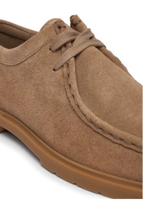 TOMMY HILFIGER - Tommy Hilfiger Półbuty Lightweight Suede Apron Toe FW0FW09262 Beżowy. Kolor: beżowy. Materiał: skóra, zamsz