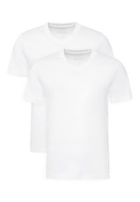 Tom Tailor Komplet t-shirtów 1037738 Biały Regular Fit. Kolor: biały. Materiał: bawełna #1