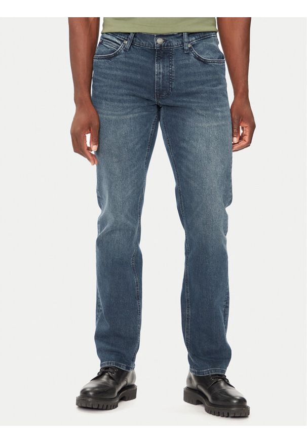 Lee Jeansy Daren 112355807 Granatowy Straight Fit. Kolor: niebieski