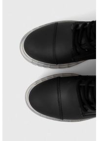 Aldo Workery damskie kolor czarny na słupku. Nosek buta: okrągły. Kolor: czarny. Obcas: na słupku. Wysokość obcasa: średni #3