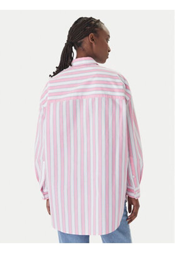 JOOP! Jeans Koszula Brenda 10100296 30101897 Różowy Oversize. Kolor: różowy. Materiał: bawełna