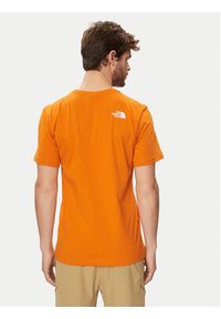The North Face T-Shirt Easy NF0A87N5 Pomarańczowy Regular Fit. Kolor: pomarańczowy. Materiał: bawełna #2